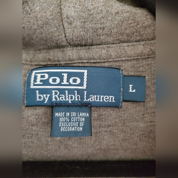 Polo Ralph Lauren Jacket Men's Hooded Full Zip Knit Long Sleeve Large Blue tag - Picture 2 of 12